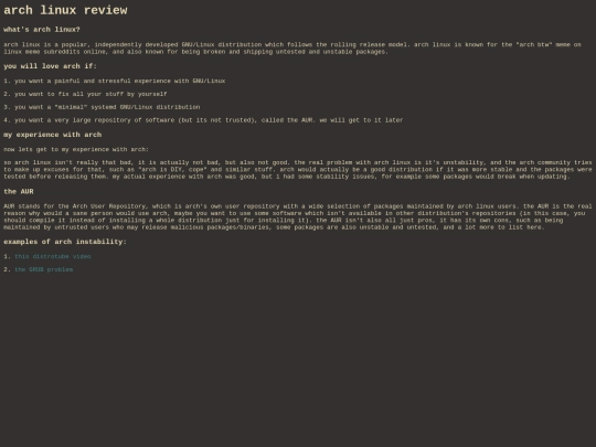 review/arch screenshot