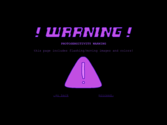 WARNING screenshot