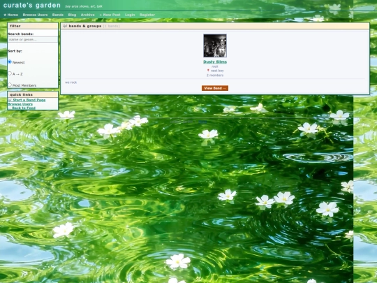 bandpage screenshot