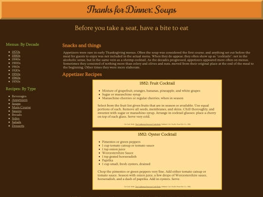 appetizers screenshot