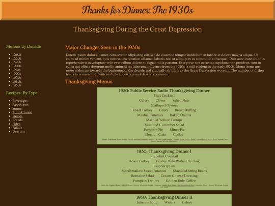 menu1930s screenshot