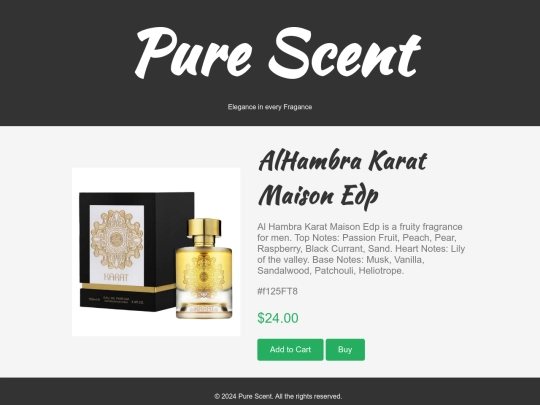 AlHambra Karat Maison Edp screenshot