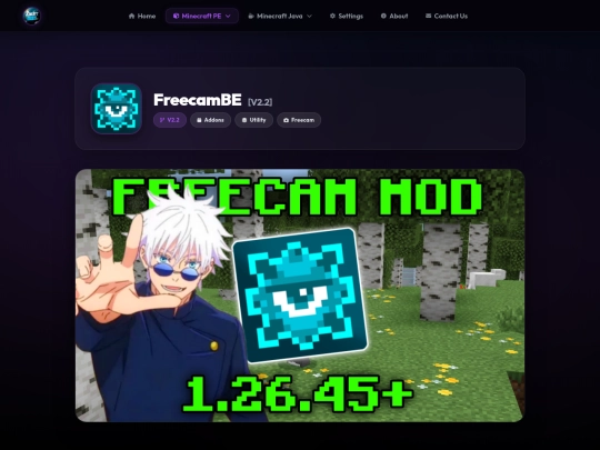 minecraft-pe/addons/freecam-be screenshot