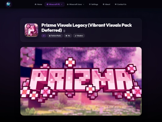 minecraft-pe/resource-packs/prizma-visuals-legacy screenshot