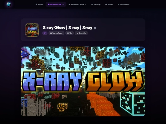 minecraft-pe/resource-packs/x-ray-glow screenshot