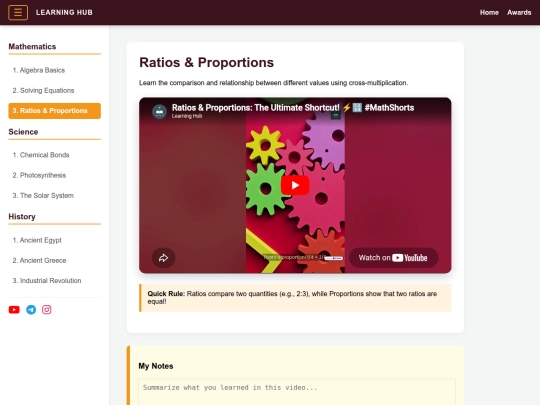 lessons screenshot