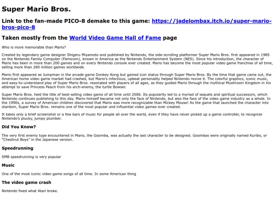 supermariobros screenshot