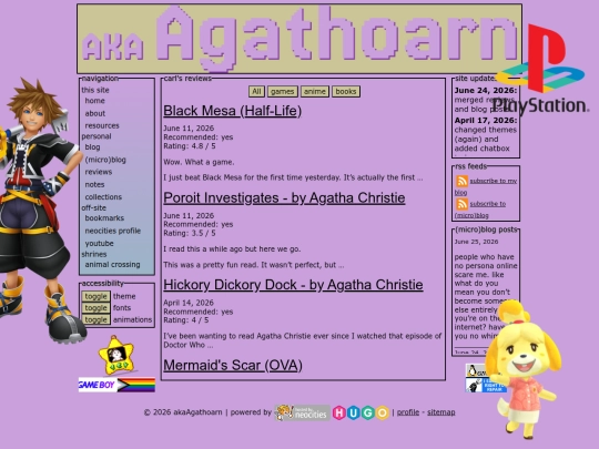 blog/reviews screenshot