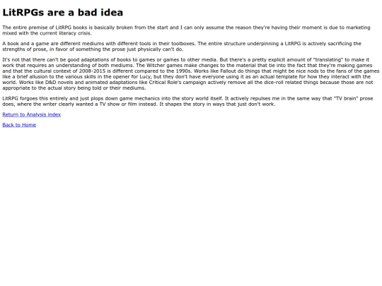 Analysis/litrpgsarebad screenshot
