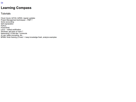 learning-compass screenshot