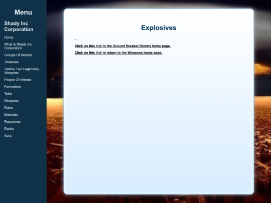 Explosives screenshot