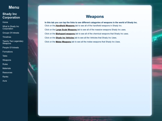 wepons screenshot