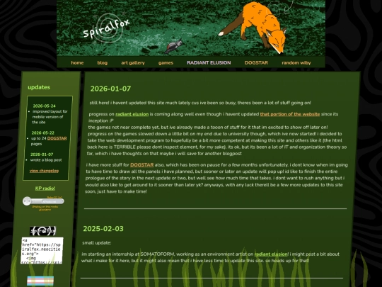 blog screenshot