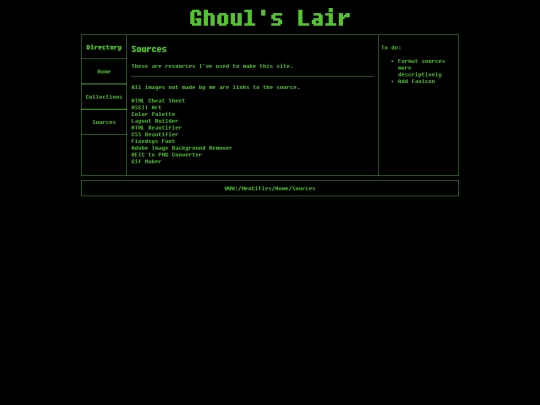 sources screenshot