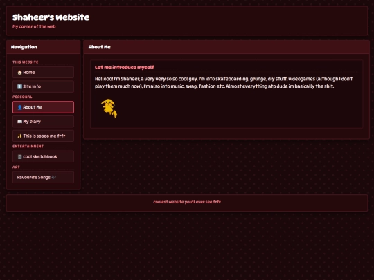 about-me screenshot