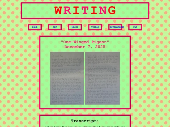 writpage screenshot
