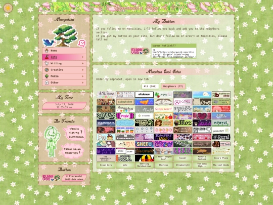 info/links screenshot
