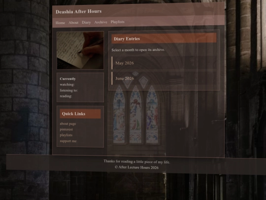 diary screenshot