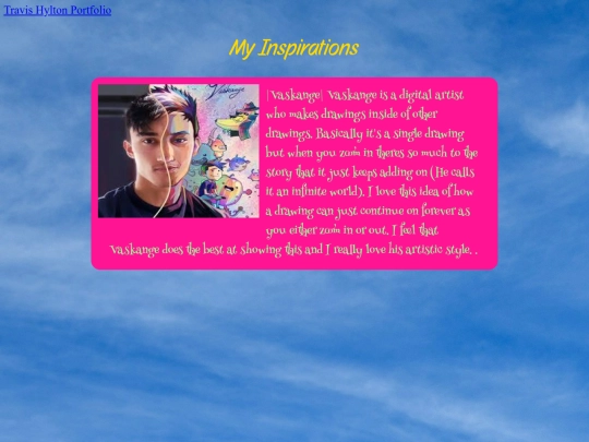 Portfolio/Inspirations screenshot