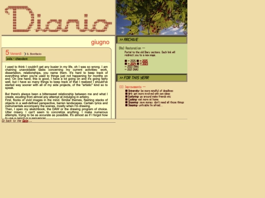 diary screenshot