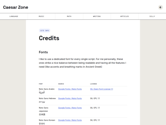 credits screenshot
