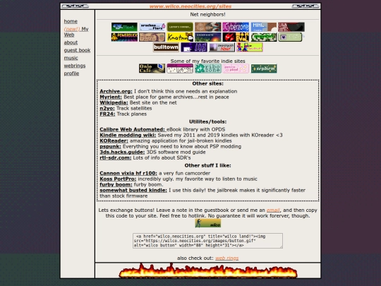 sites screenshot