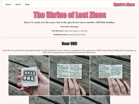 zine-shrine screenshot