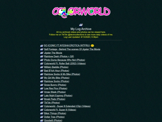 log screenshot