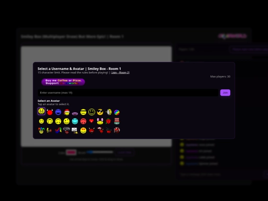 smiley-box screenshot