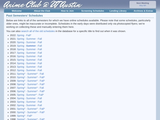 archives screenshot