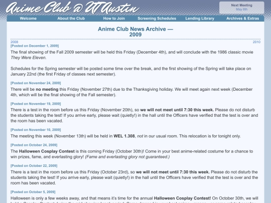 archives/news/2009 screenshot