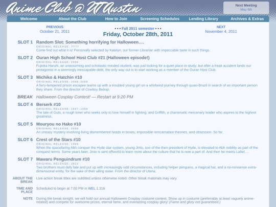 schedule/20111028 screenshot