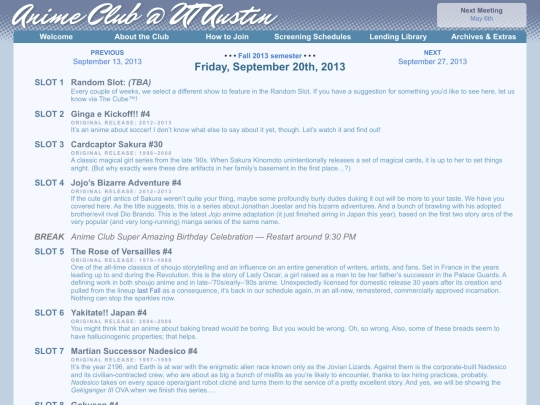 schedule/20130920 screenshot