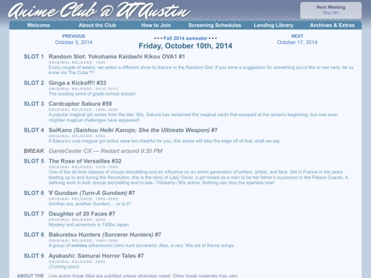 schedule/20141010 screenshot