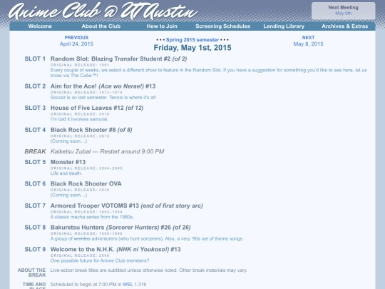 schedule/20150501 screenshot