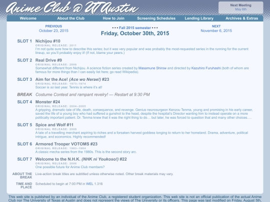 schedule/20151030 screenshot