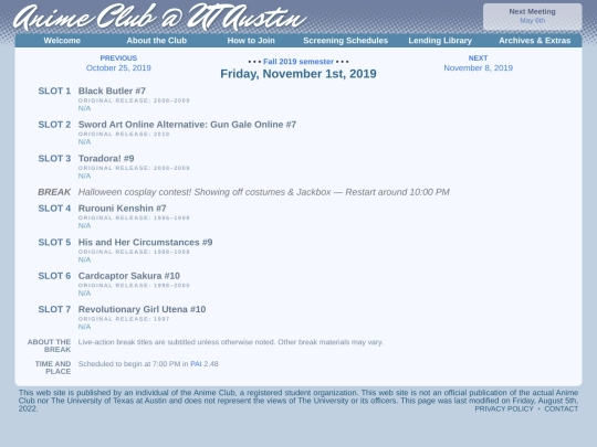 schedule/20191101 screenshot