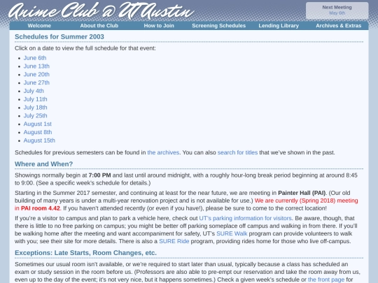 semester/2003/summer screenshot
