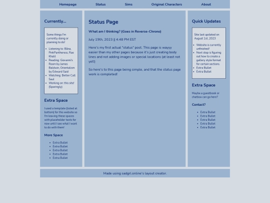 status screenshot