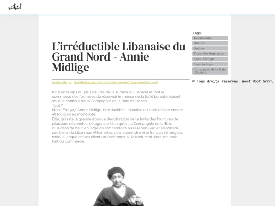 articles/L’irréductible Libanaise du Grand Nord - Annie Midlige screenshot
