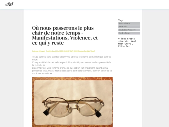 articles/Où nous passerons le plus clair de notre temps - Manifestations, Violence, et ce qui y reste screenshot