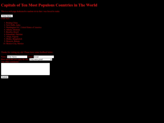 Trivia screenshot