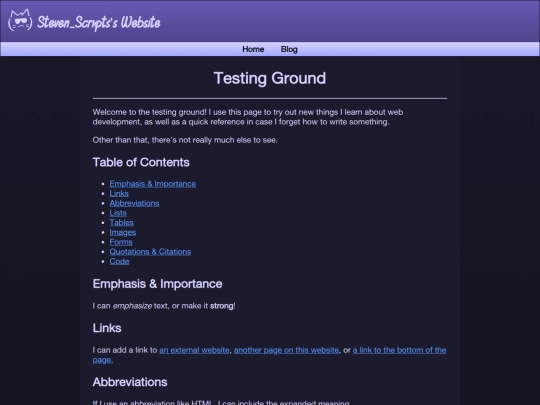 testing-ground screenshot