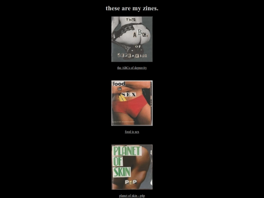 zines screenshot