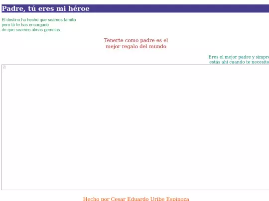 Pagina web dia del padre screenshot