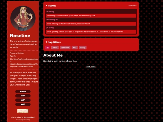 about-me screenshot