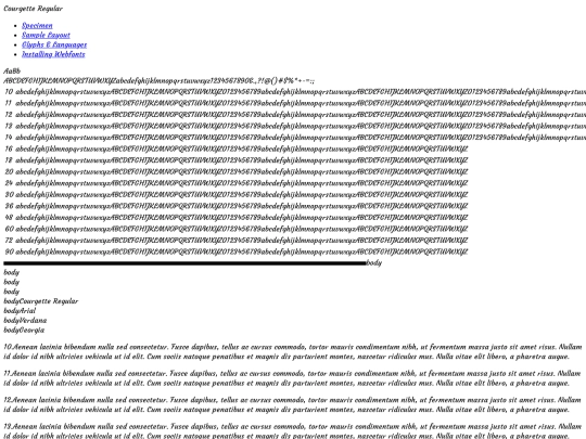 font/courgette-regular-demo screenshot