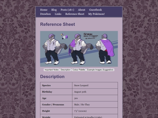 refsheet screenshot