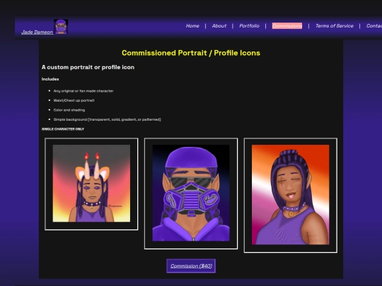 commissions/ProfileIcon screenshot