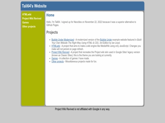 index screenshot